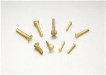 Brass slotted wood screws